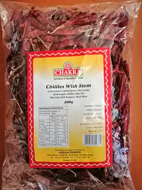 Chakra Whole dried Red Chillies 500g - Master