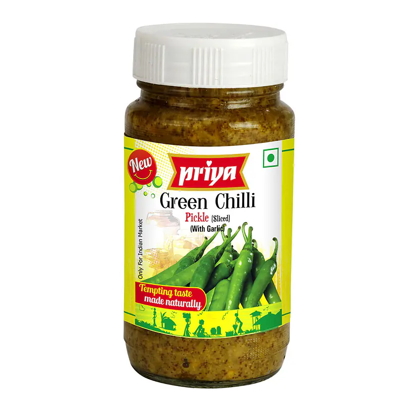Priya Green Chilli Pickle 300g - Master