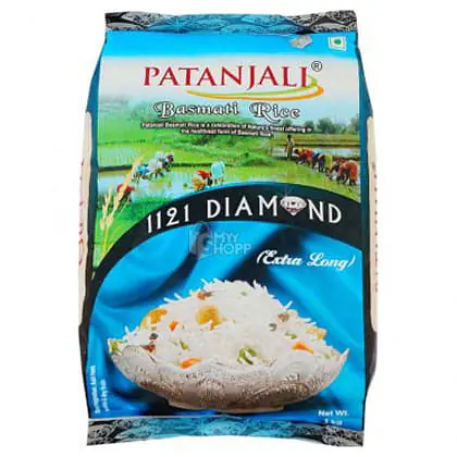 Patanjali 1121 Diamond Basmati Rice 5kg - Master