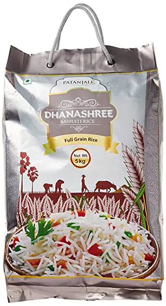 Patanjali Dhanashree Basmati Rice 5kg - Master