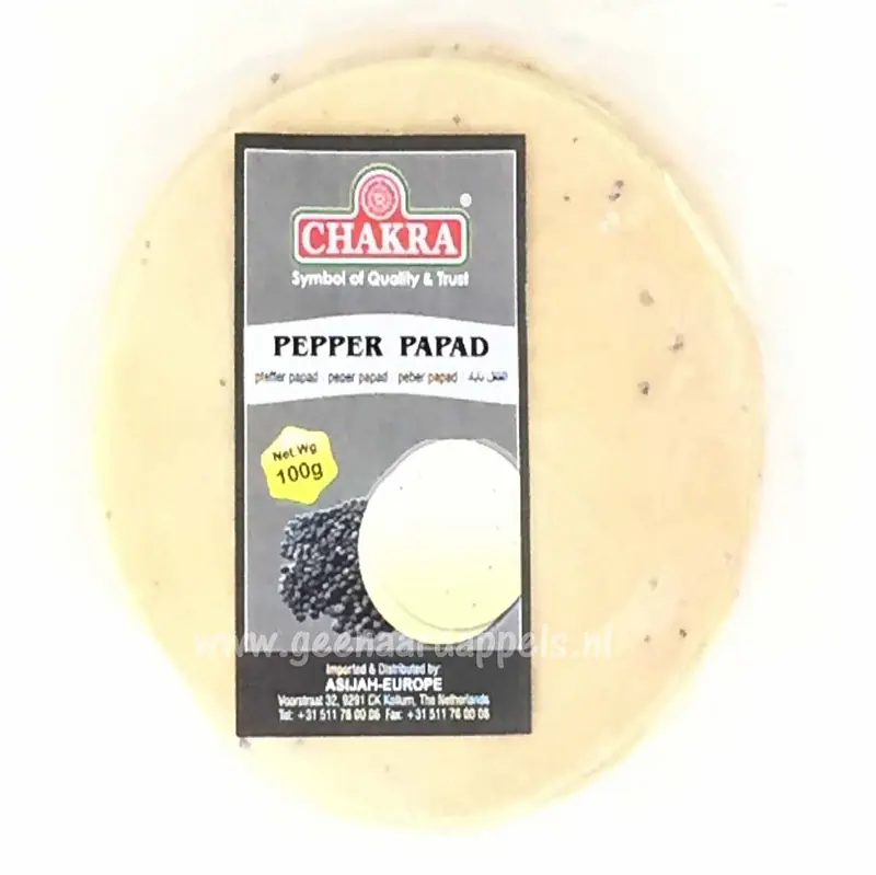 Chakra Pepper Papad 100g - Master