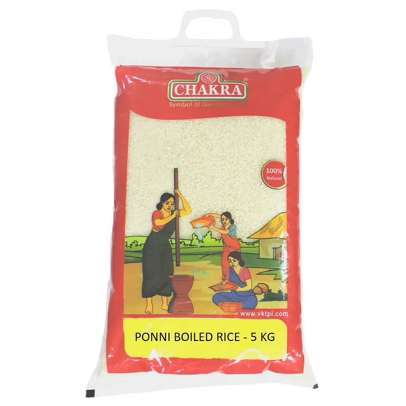 Chakra Ponni Boiled Rice 5kg. - Master