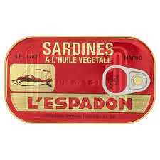 L Espadon Sardines a l huile 125g - Master