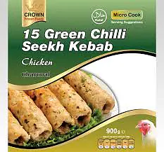 Crown Chicken Green Chilli Seekh Kebab - Master
