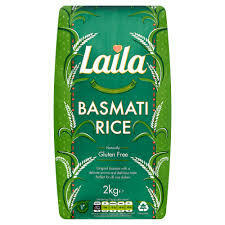 Laila Gluten Basmati Rice 2kg.