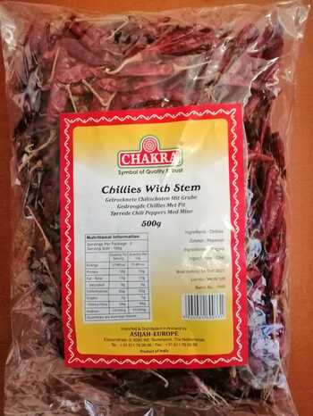 Chakra Whole dried Red Chillies 500g