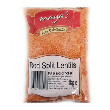 Maya Red Split Lentil 1kg