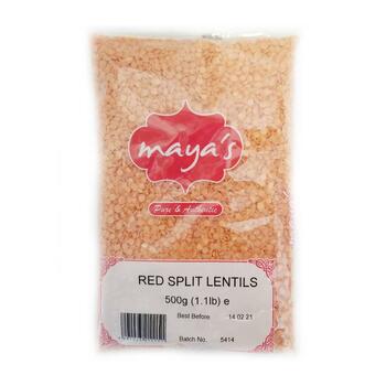 Maya Red Split Lentils 2kg.