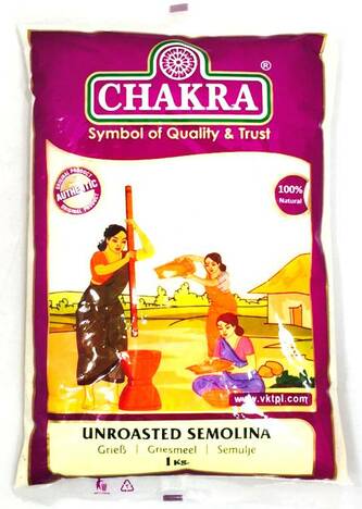 Chakra Unroasted Semolina 1kg.